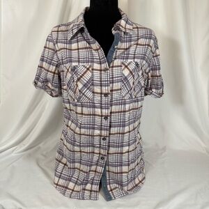 Carhartt Purple Plaid Button-Down Shirt